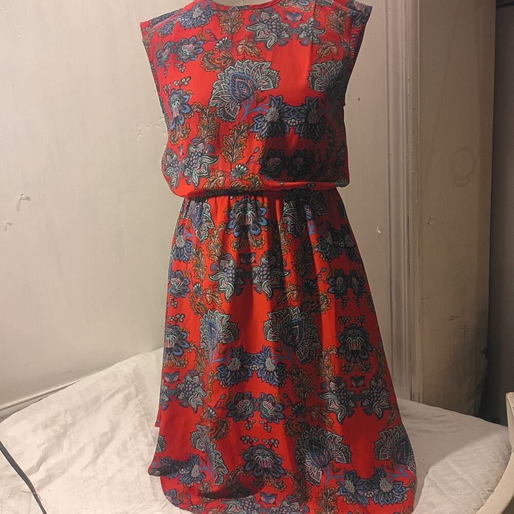 Collective Collection Sleeveless Flowered Printed Dress Size XS